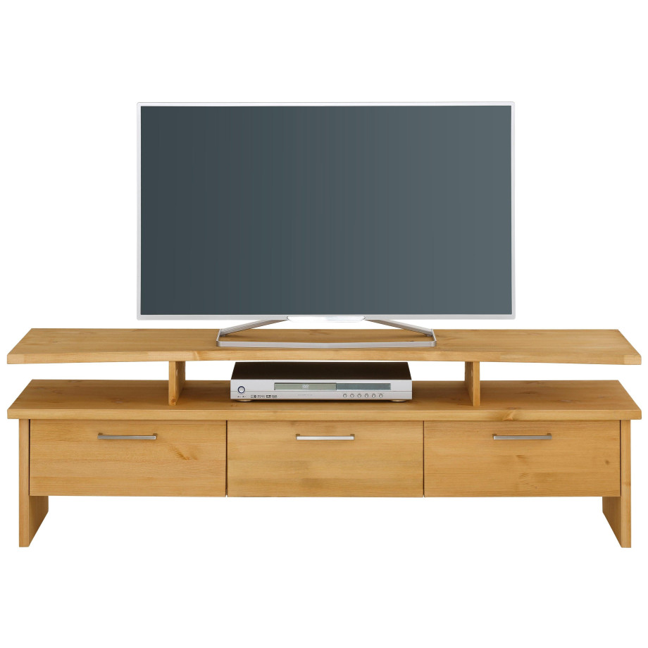 Home affaire Tv-meubel Ixo Breedte 148 cm, met 3 lades, van massief grenen, FSC afbeelding 1