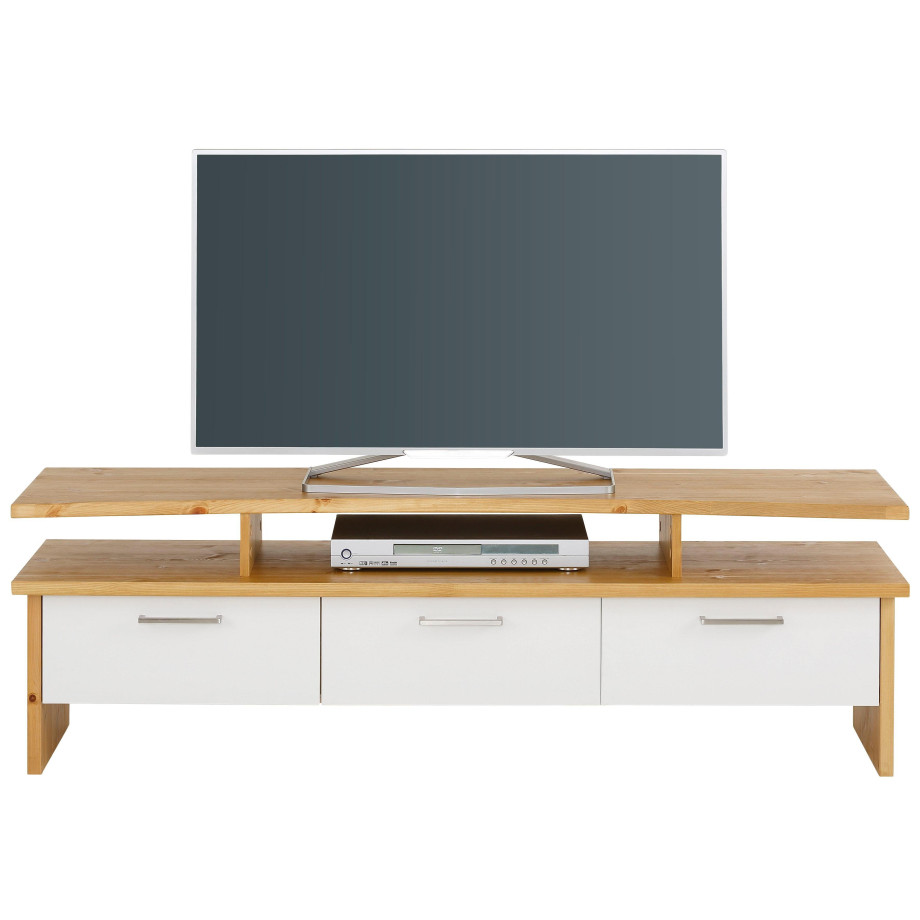 Home affaire Tv-meubel Ixo Breedte 148 cm, met 3 lades, van massief grenen, FSC afbeelding 1