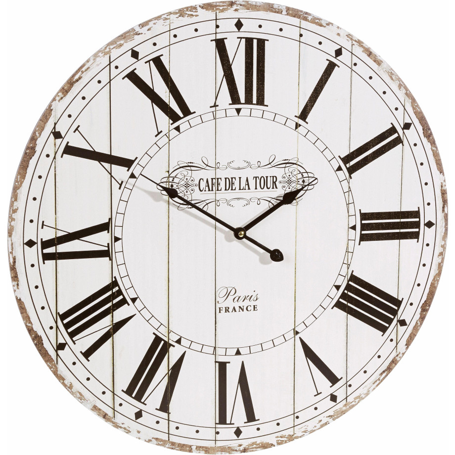 Home affaire Wandklok "Cafe de la tour" romeinse cijfers, rond, ø 60 cm, vintage-look (1-delig) afbeelding 1