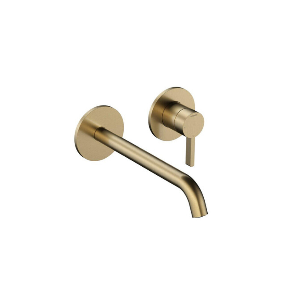 Hotbath Ace Afbouwdeel - voor wastafelmengkraan - 20cm uitloop - inbouwdeel - Geborsteld Messing PVD AC105EXTBBP/HBCB105 afbeelding 1