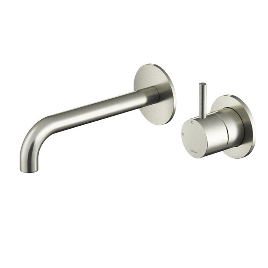 Hotbath Archie afbouwdeel inbouw wastafelmengkraan 18cm RVS AR105EXT18IX afbeelding 1