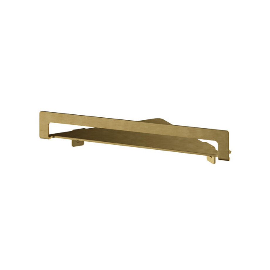 Hotbath Archie Design Douchekorf - hoekmodel - geborsteld messing PVD ARA21BBP afbeelding 1