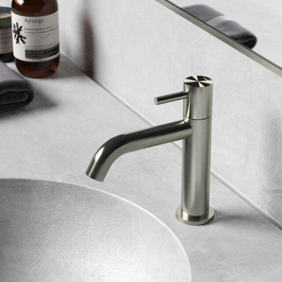 Hotbath Archie Fonteinkraan opbouw - uitloop 12cm - RVS AR001IX Hotbath Archie Fonteinkraan opbouw - uitloop 12cm - RVS AR001IX afbeelding 1