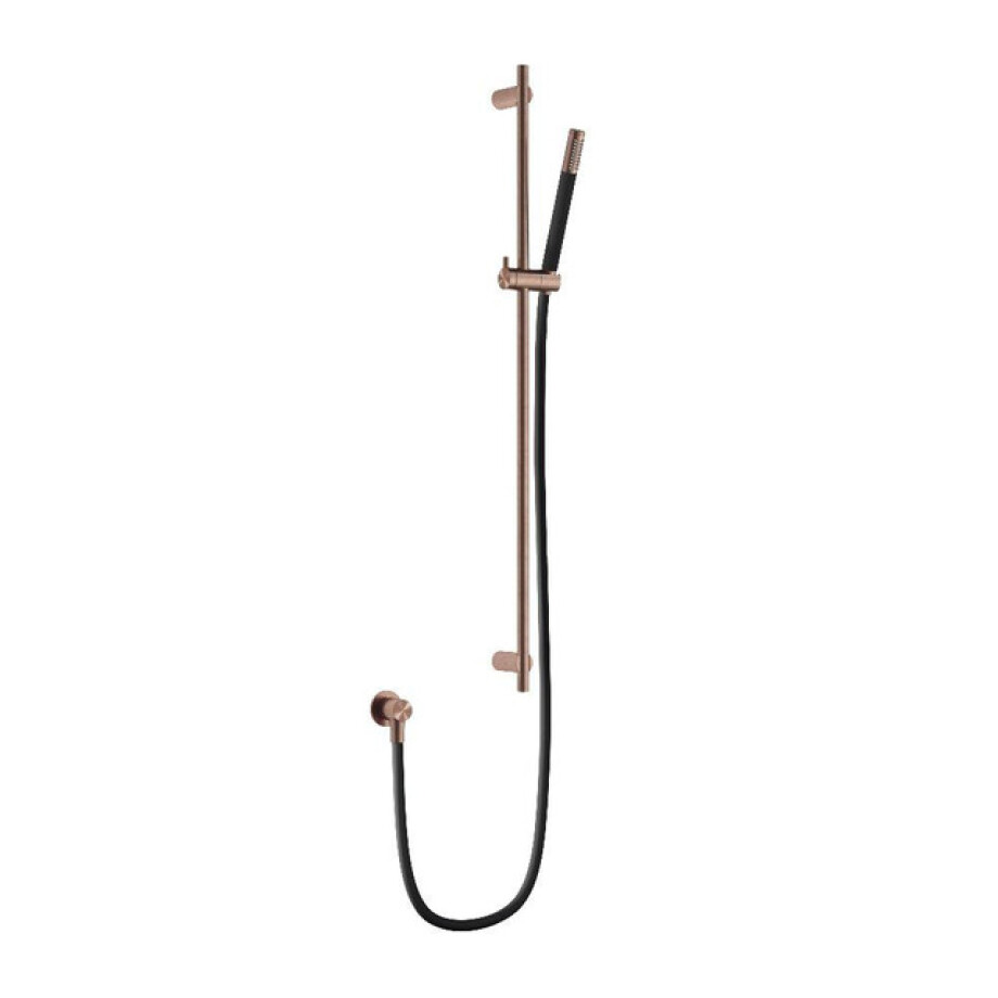 Hotbath Archie Glijstang - 90cm - wanduitlaat - doucheslang 1.5m - handdouche - geborsteld koper PVD AR317BCP Hotbath Archie Glijstang - 90cm - wanduitlaat - doucheslang 1.5m - handdouche - geborsteld koper PVD AR317BCP afbeelding 1