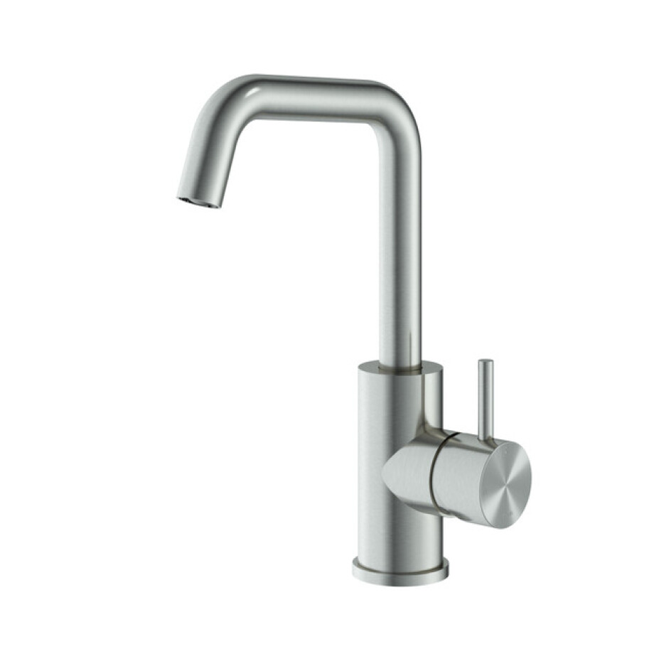 Hotbath Archie Wastafelmengkraan met draaibare uitloop, zonder waste IX RVS316 AR014IX afbeelding 1