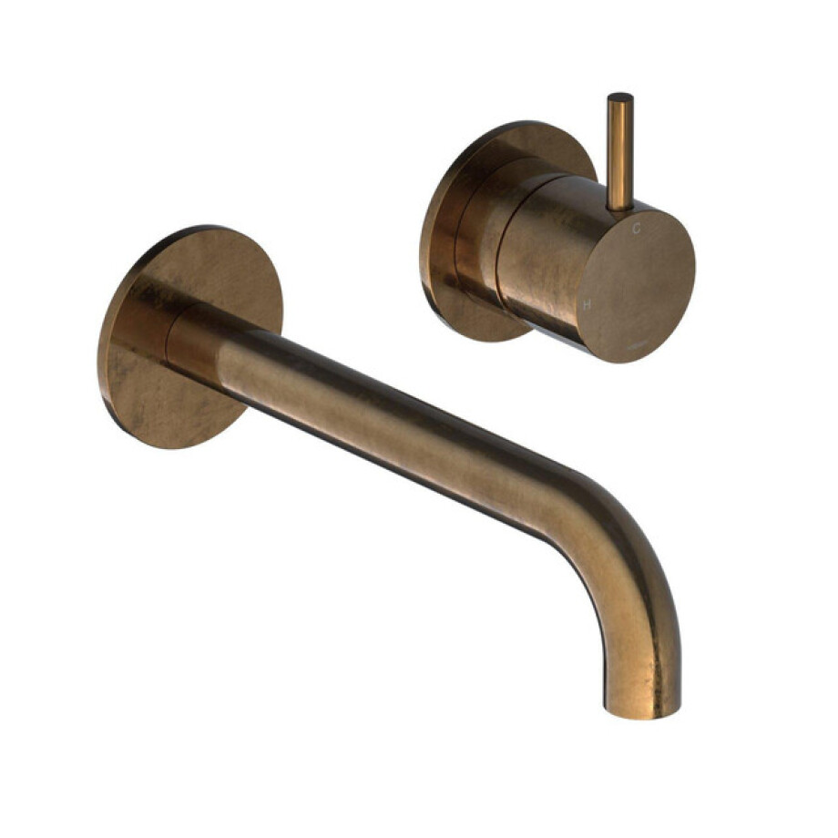 Hotbath Cobber afbouwdeel inbouw wastafelmengkraan met 18 cm uitloop verouderd messing CB005EXT18AB afbeelding 1