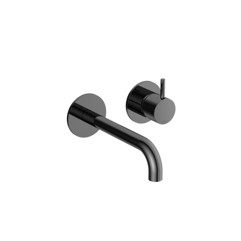 Hotbath Cobber Afbouwdeel - voor wastafelkraan - 18cm uitloop - Zwart Chroom CB105EXT18BK afbeelding 1