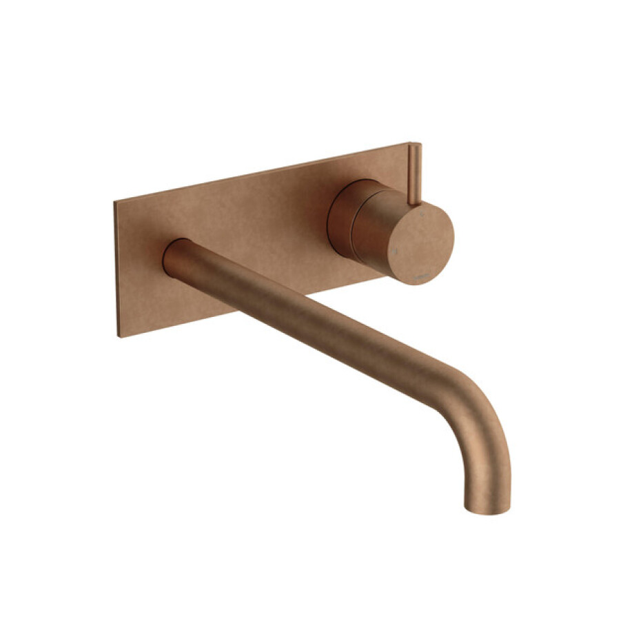 Hotbath Cobber Afbouwdeel - voor wastafelkraan - 25cm uitloop - Living colours - Verouderd Messing CB106EXT25AB afbeelding 1