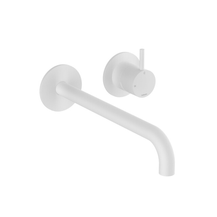 Hotbath Cobber Afbouwdeel - voor wastafelkraan - 25cm uitloop - Mat Wit CB105EXT25WH afbeelding 1