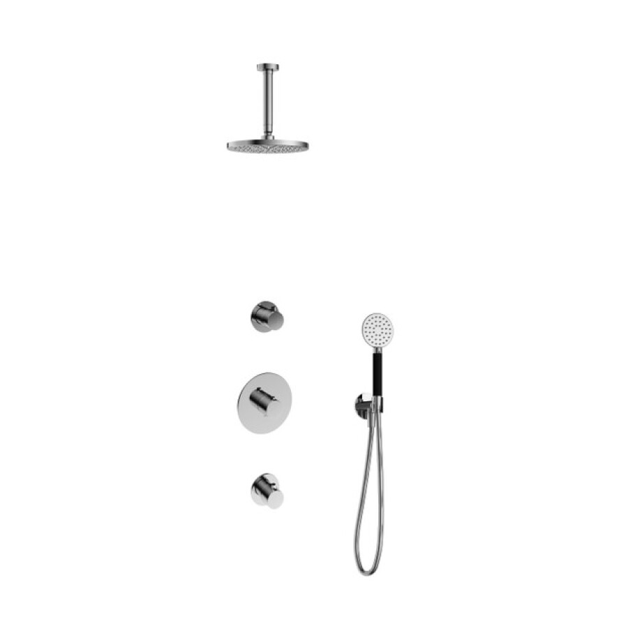 Hotbath Cobber IBS20 Regendoucheset inbouw - 15cm plafondarm - 20cm ronde hoofddouche - 3 standen handdouche - chroom IBS20CR12 afbeelding 1