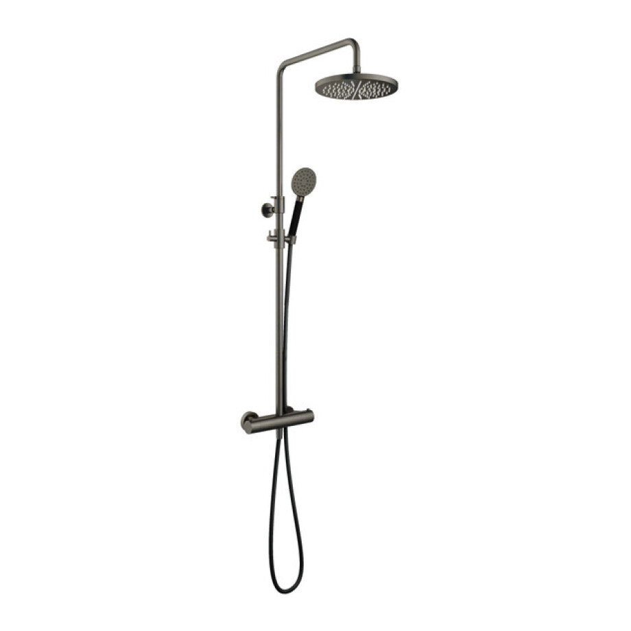 Hotbath Cobber thermostatische regendoucheset met 30cm ronde hoofddouche ronde handdouche ijzer verouderd SDS9AI15 afbeelding 1