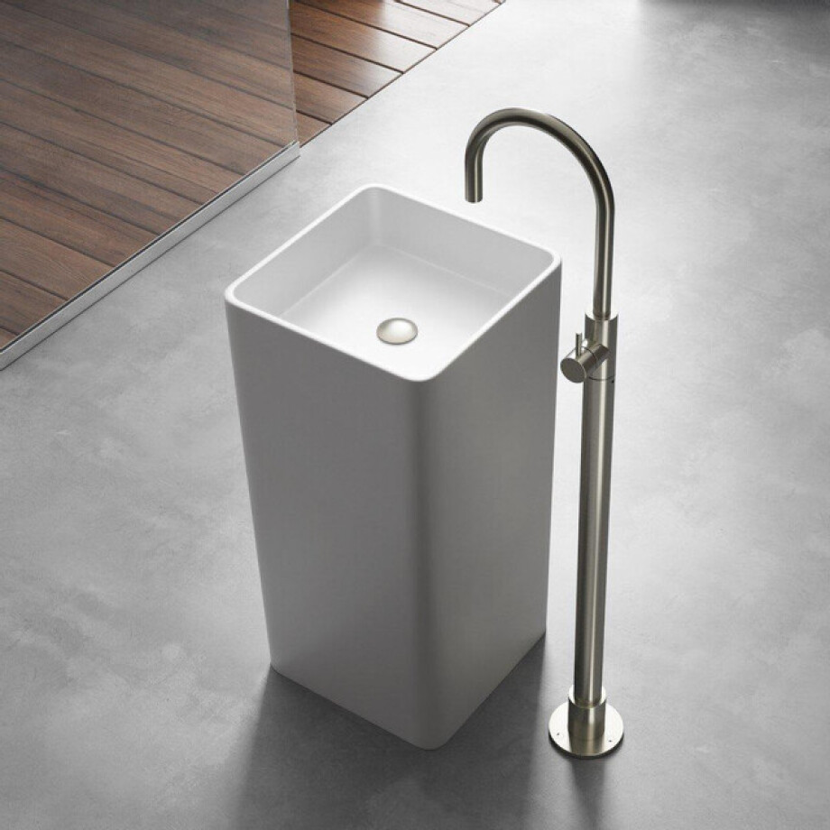 Hotbath Cobber wastafelkraan geborsteld nikkel CB078WGN Hotbath Cobber wastafelkraan geborsteld nikkel CB078WGN afbeelding 1