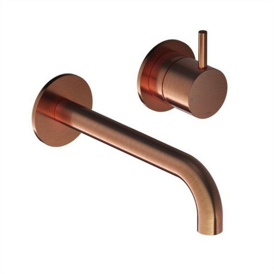 Hotbath Cobber Wastafelkraan inbouw - 18 cm uitloop - PVD - geborsteld koper CB105EXT18BCP HBCB105 afbeelding 1