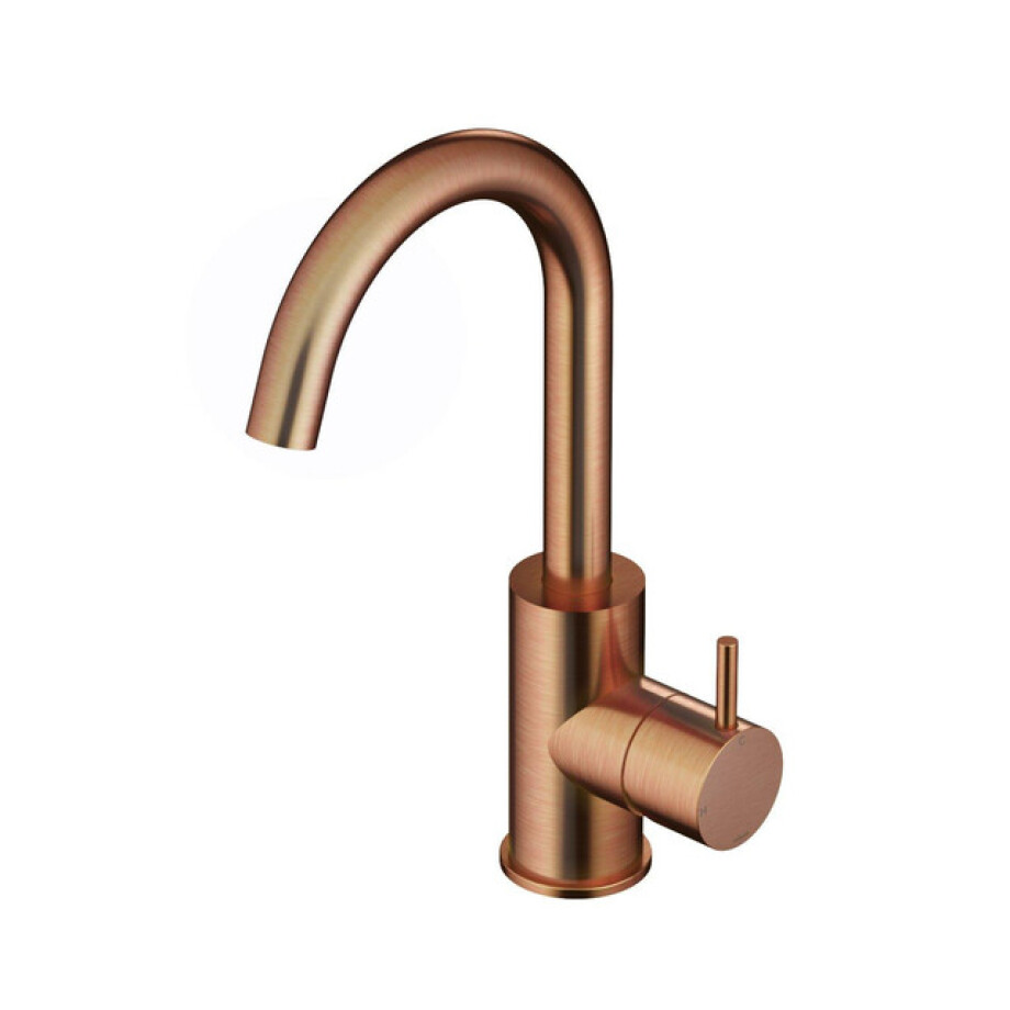 Hotbath Cobber wastafelmengkraan 27.8cms met draaibare uitloop zonder waste geborsteld koper PVD CB004BCP afbeelding 1