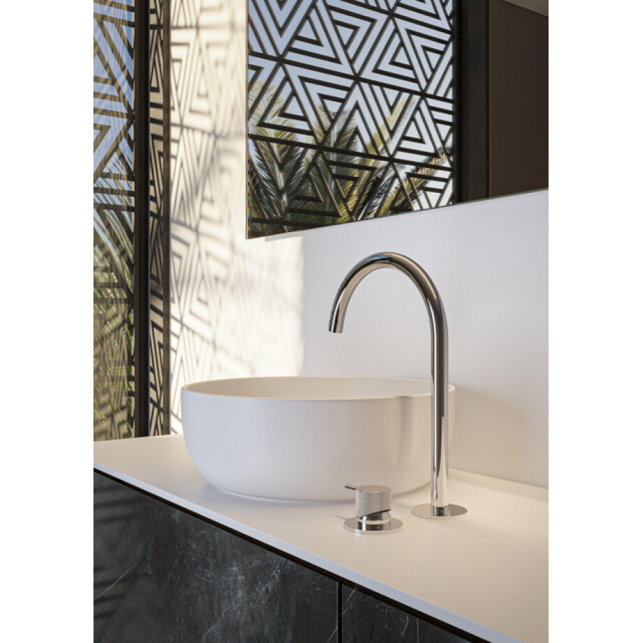 Hotbath Cobber Wastafelmengkraan - hoog - opbouw - zonder waste - Chroom CB023HCR afbeelding 1