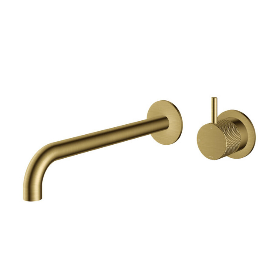 Hotbath Cobber X Afbouwdeel - voor wastafelmengkraan - 25cm uitloop - Geborsteld Messing PVD CX105EXT25BBP afbeelding 1