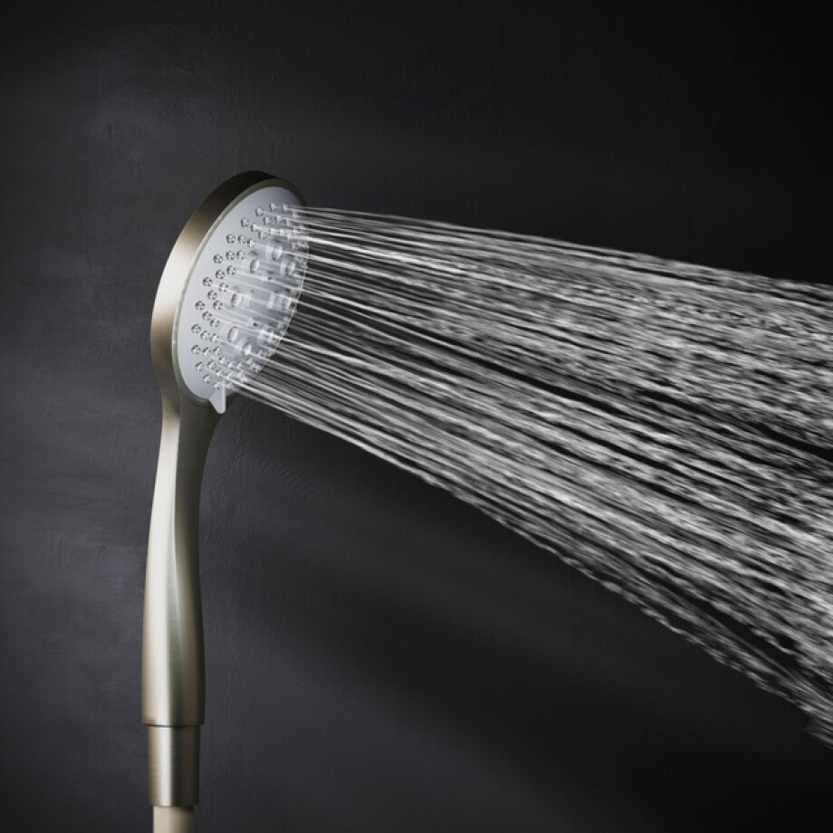 Hotbath Mate handdouche met 3 standen 23cm Ø10cm ABS kunststof nikkel geborsteld M375GN afbeelding 1