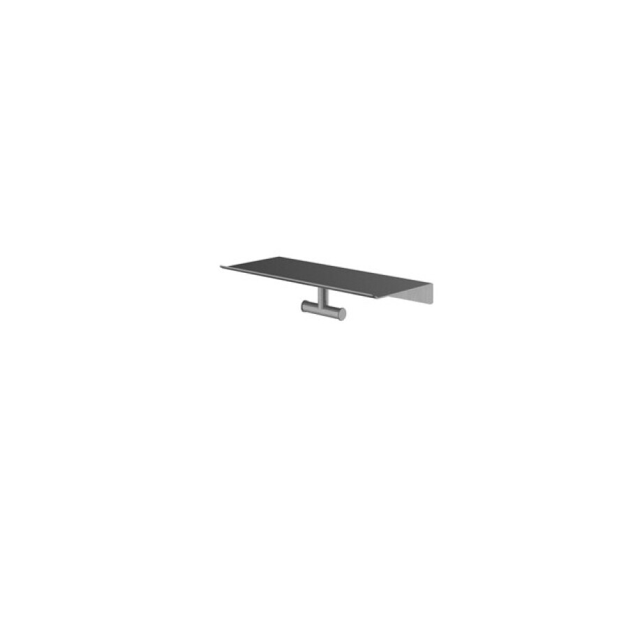 Hotbath &MORE Dubbele Handdoekhaak - voor planchet serie - Geborsteld gunmetal PVD SHA03BGP afbeelding 1