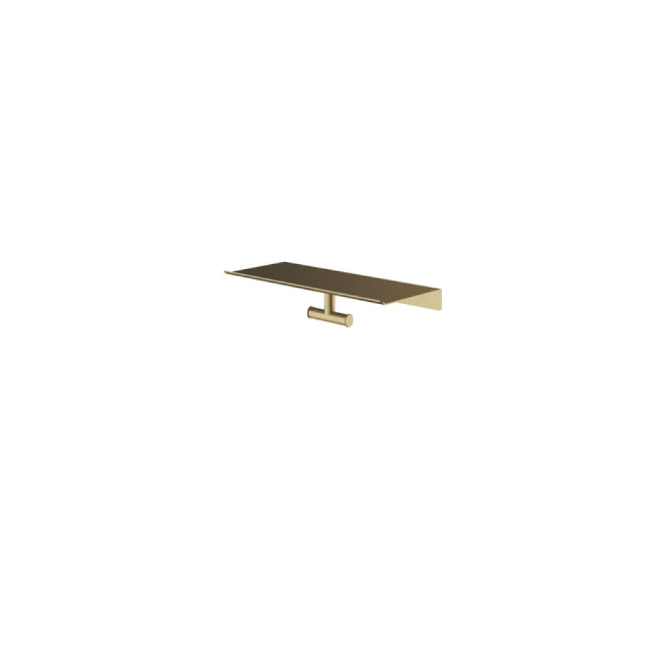 Hotbath &MORE Dubbele Handdoekhaak - voor planchet serie - Geborsteld messing PVD SHA03BBP afbeelding 1