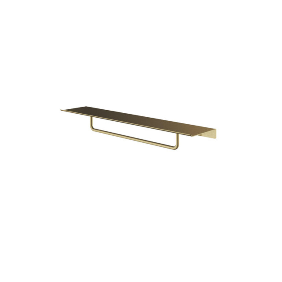 Hotbath &MORE Handdoek Rek - 40cm - voor planchet serie - Geborsteld messing PVD SHA04BBP afbeelding 1