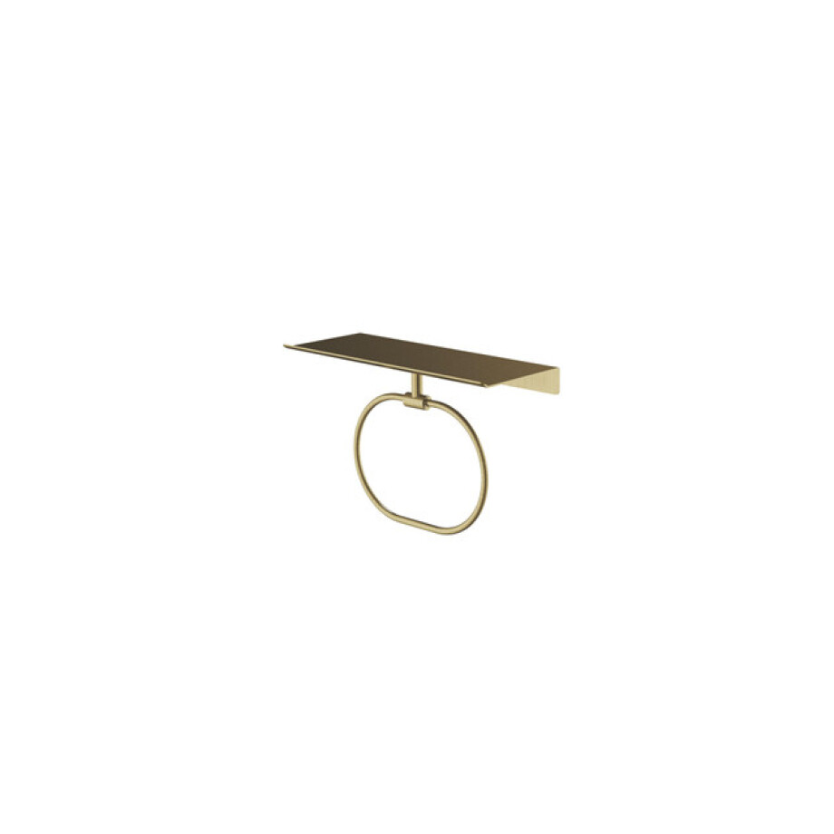 Hotbath &MORE Handdoekring - voor planchet serie - Geborsteld messing PVD SHA08BBP afbeelding 1