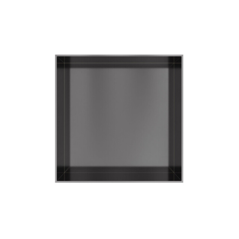 Hotbath &MORE Inbouwbox of inbouwnis - 30x30x10 - frameless - Geborsteld gunmetal PVD BOX030FBGP afbeelding 1
