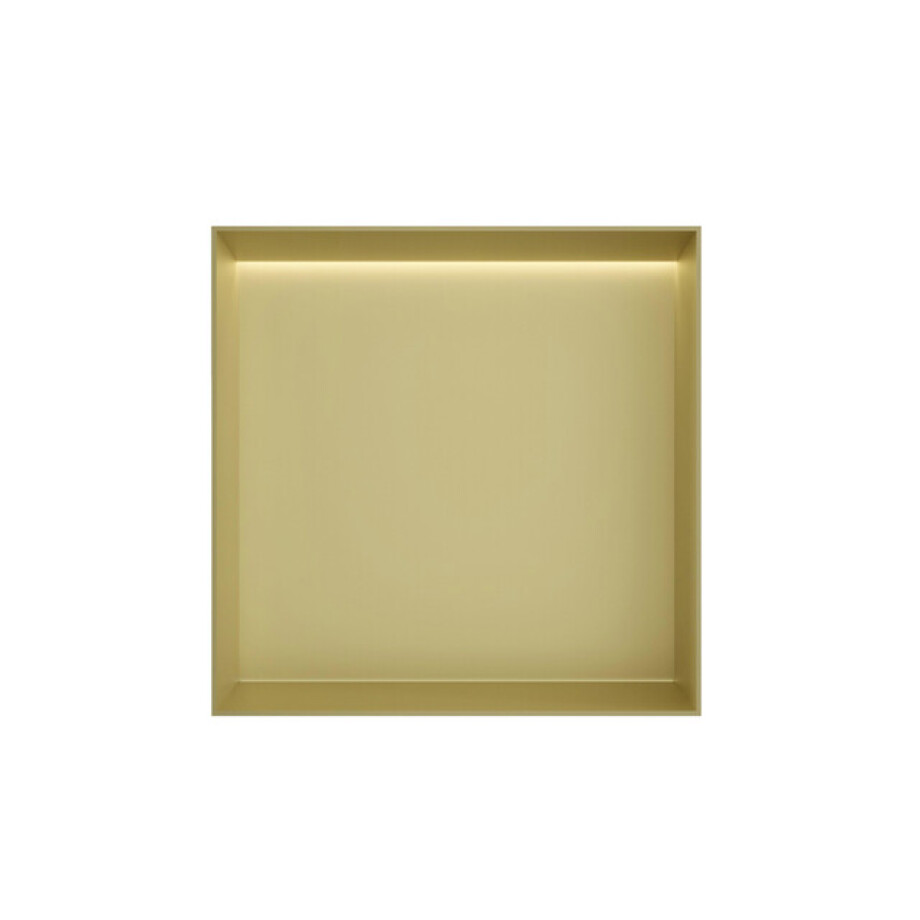 Hotbath &MORE Inbouwbox of inbouwnis - 30x30x10 - frameless + LED - Geborsteld messing PVD BOX030FLBBP Hotbath &MORE Inbouwbox of inbouwnis - 30x30x10 - frameless + LED - Geborsteld messing PVD BOX030FLBBP afbeelding 1