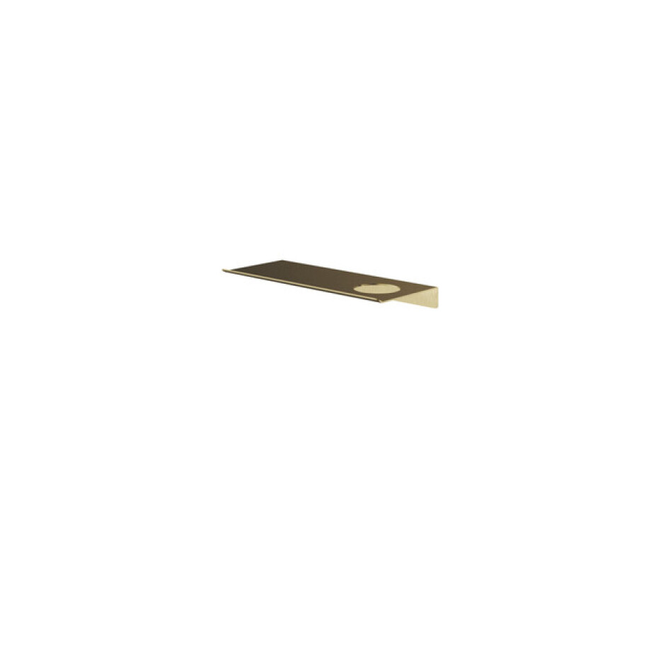 Hotbath &MORE Planchet - 30cm - inclusief bevestigings rails - 1 uitsparing - voor zeepdispenser of beker - Geborsteld messing PVD SH030HBBP afbeelding 1