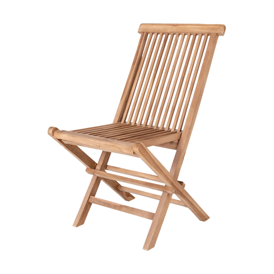 Jildou inklapbare houten tuinstoel naturel Jildou inklapbare houten tuinstoel naturel afbeelding 1