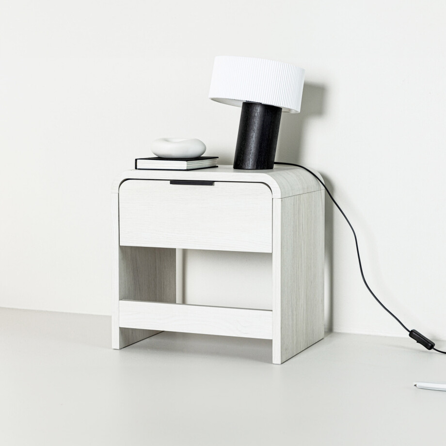 Nohr Nachtkastje 'Hoyt' 40 x 30cm, kleur Whitewash afbeelding 1