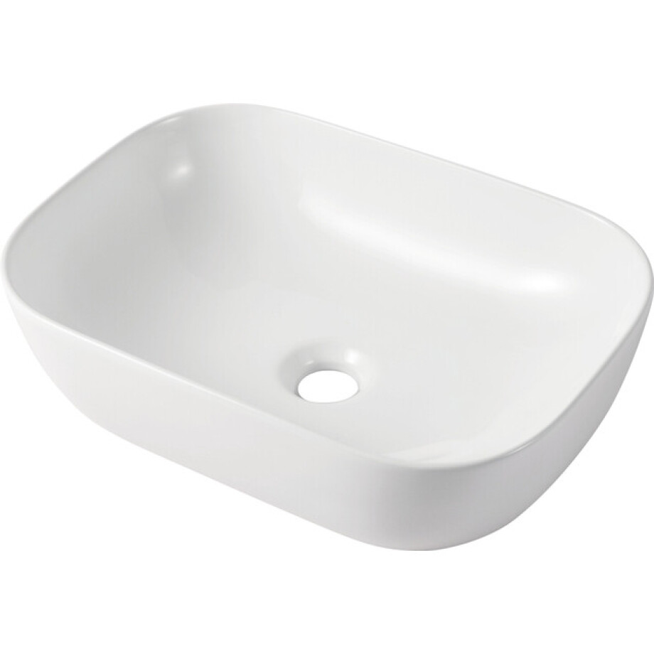 HR badmeubelen Carré Waskom - 45.5x32.5x13.5cm - opbouw - keramiek wit mat 10401067 afbeelding 1