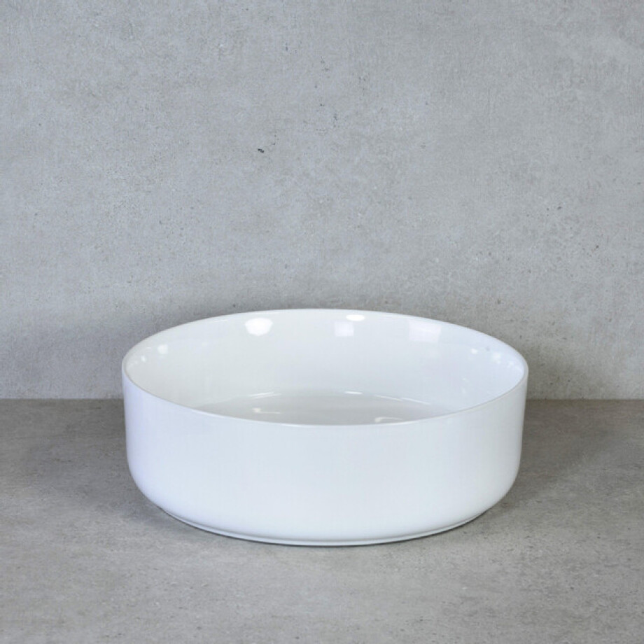 HR Badmeubelen Note waskom - 37x12cm - opbouw - keramiek - wit glans 10401052 HR Badmeubelen Note waskom - 37x12cm - opbouw - keramiek - wit glans 10401052 afbeelding 1