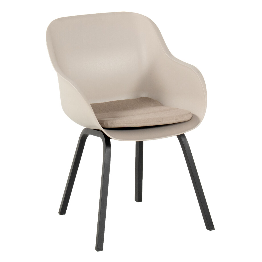 Hartman Tuinstoel 'Le Soleil' kleur Taupe/Zwart afbeelding 1