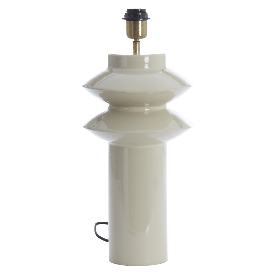 Light & Living Tafellamp 'Petch' 40cm, kleur Lichtgrijs (excl. kap) afbeelding 1