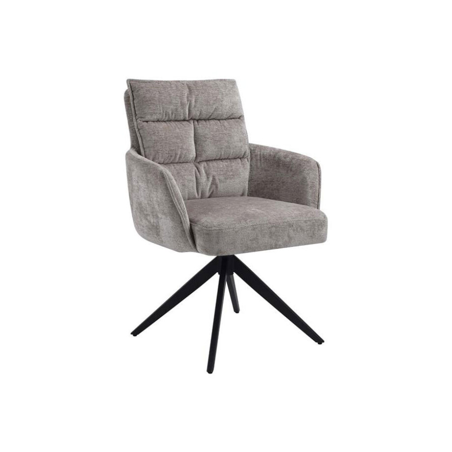 Tower Living Draaibare Eetkamerstoel 'Rosora' Chenille, kleur Beige afbeelding 1