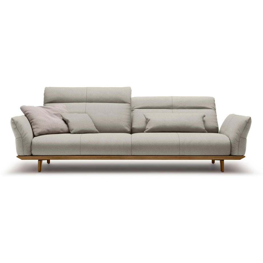 Hülsta Sofa 4-zitsbank Hs.460 Onderstel in walnotenhout, walnotenhouten poten, breedte 248 cm afbeelding 1