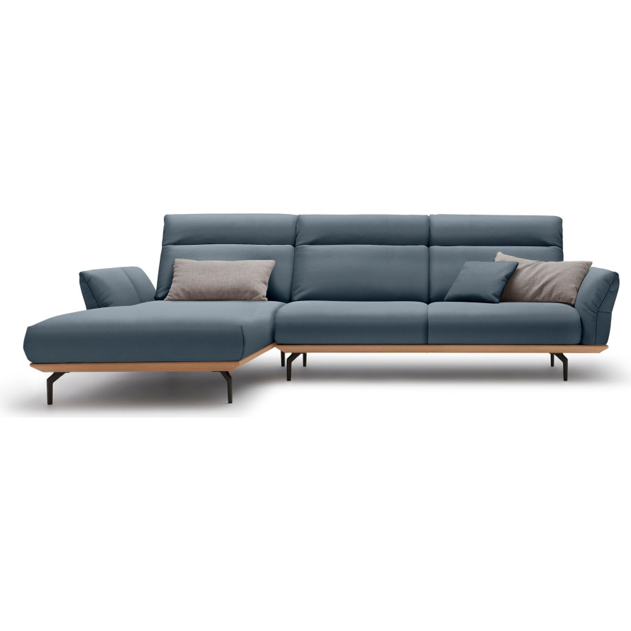 Hülsta Sofa Hoekbank Hs.460 Sokkel in eiken, onderstel in umbra grijs, breedte 318 cm afbeelding 1