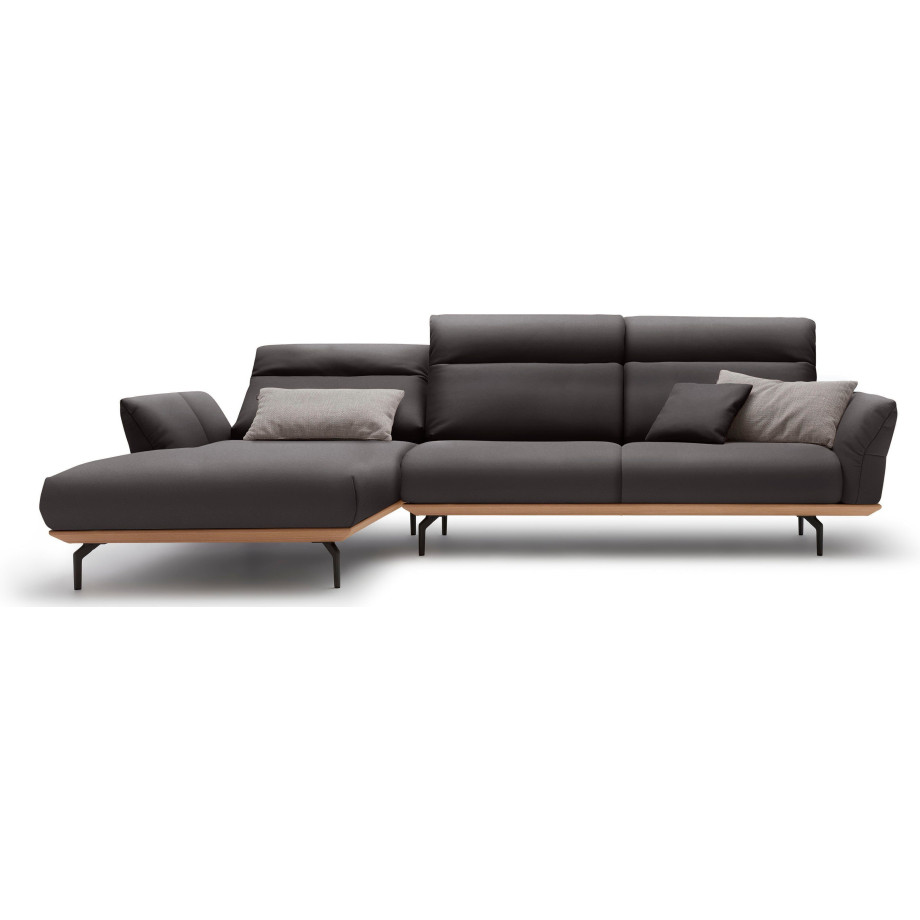 Hülsta Sofa Hoekbank Hs.460 Sokkel in eiken, onderstel in umbra grijs, breedte 318 cm afbeelding 1