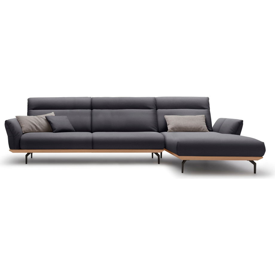 Hülsta Sofa Hoekbank Hs.460 Sokkel in eiken, onderstel in umbra grijs, breedte 338 cm afbeelding 1