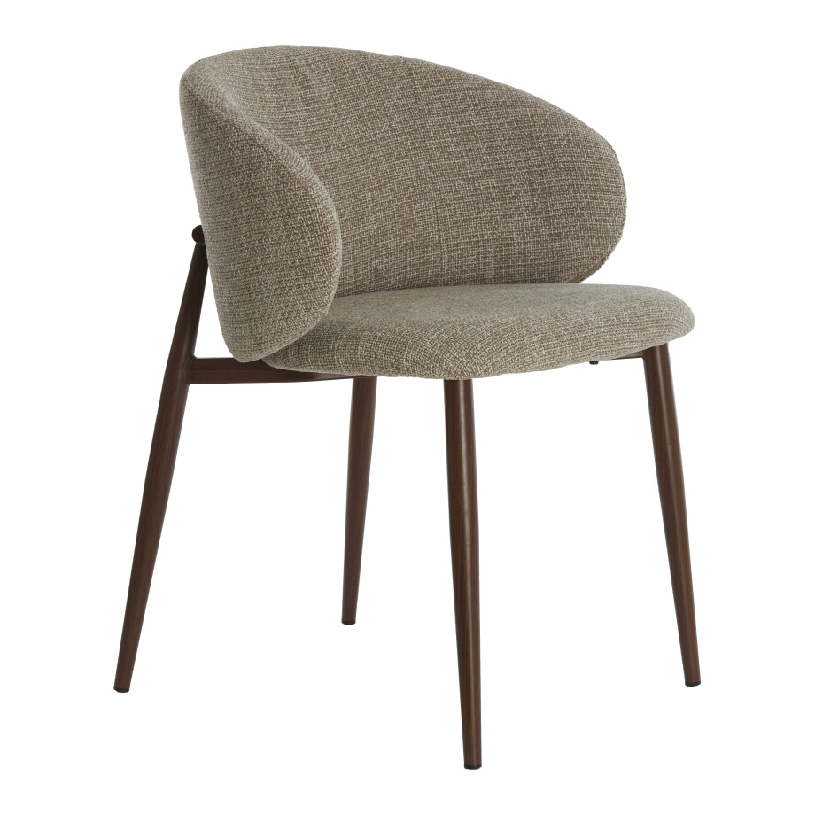 Light & Living Eetkamerstoel 'Aluko' kleur Lichtbruin afbeelding 1