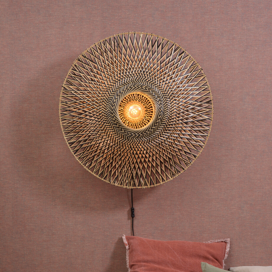 GOOD&MOJO Wandlamp 'Bali' Large, Bamboe, kleur Naturel afbeelding 1