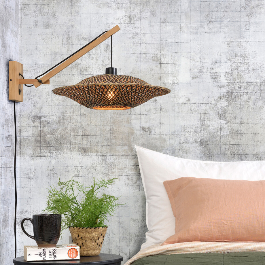 GOOD&MOJO Wandlamp 'Bali' Small, Bamboe, kleur Naturel afbeelding 1