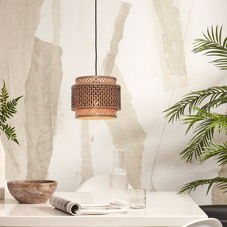 GOOD&MOJO Hanglamp 'Bhutan' Bamboe, 25cm, kleur Naturel GOOD&MOJO Hanglamp 'Bhutan' Bamboe, 25cm, kleur Naturel afbeelding