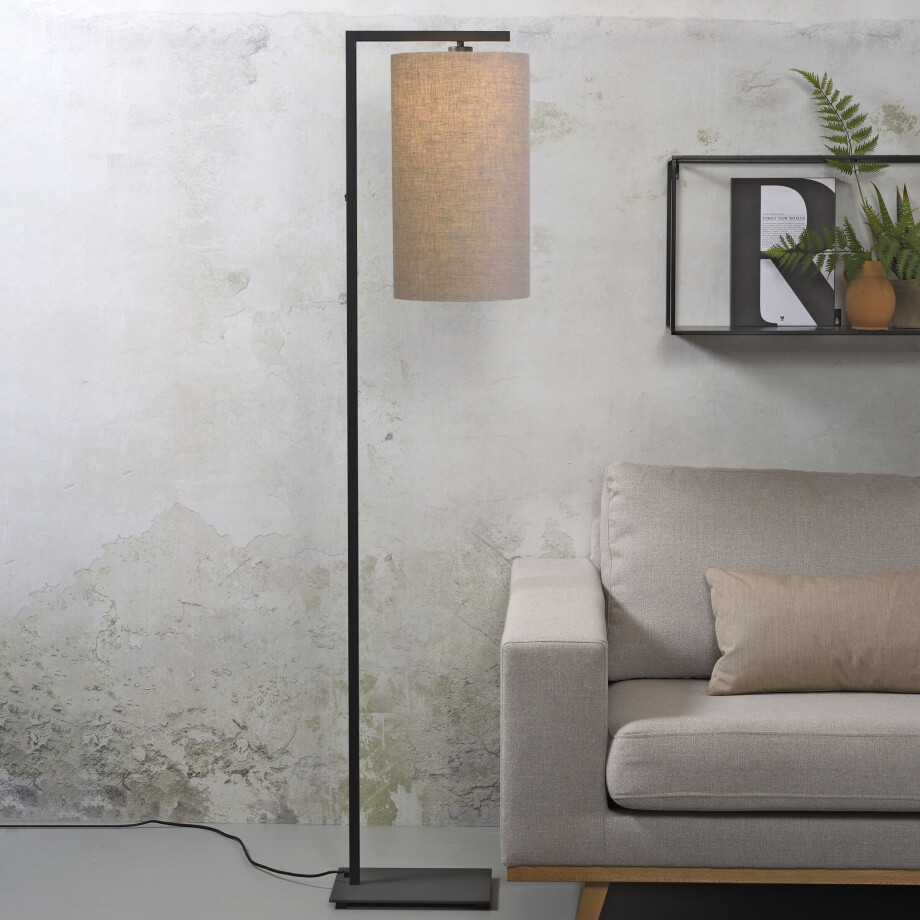 its about RoMi Vloerlamp 'Boston' Langwerpig, 160cm, kleur Donkerbeige its about RoMi Vloerlamp 'Boston' Langwerpig, 160cm, kleur Donkerbeige afbeelding 1