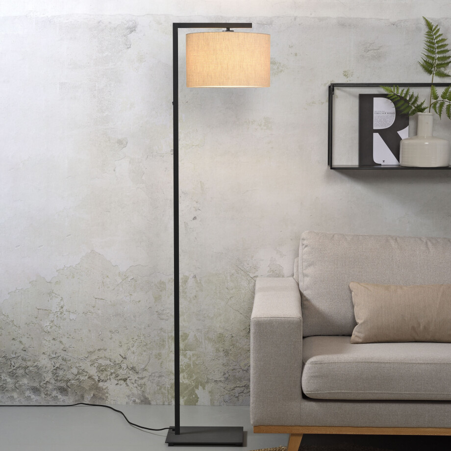 its about RoMi Vloerlamp 'Boston' 160cm, kleur Beige afbeelding 1