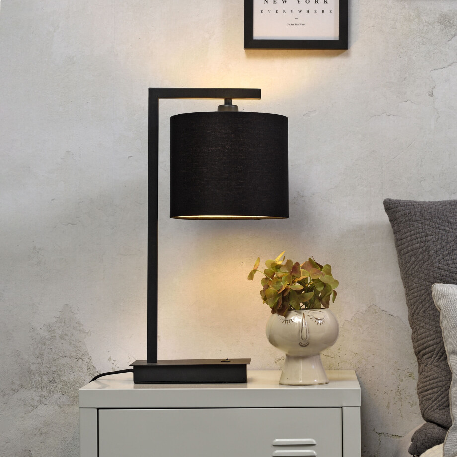 its about RoMi Tafellamp 'Boston' 44cm, kleur Zwart afbeelding 1