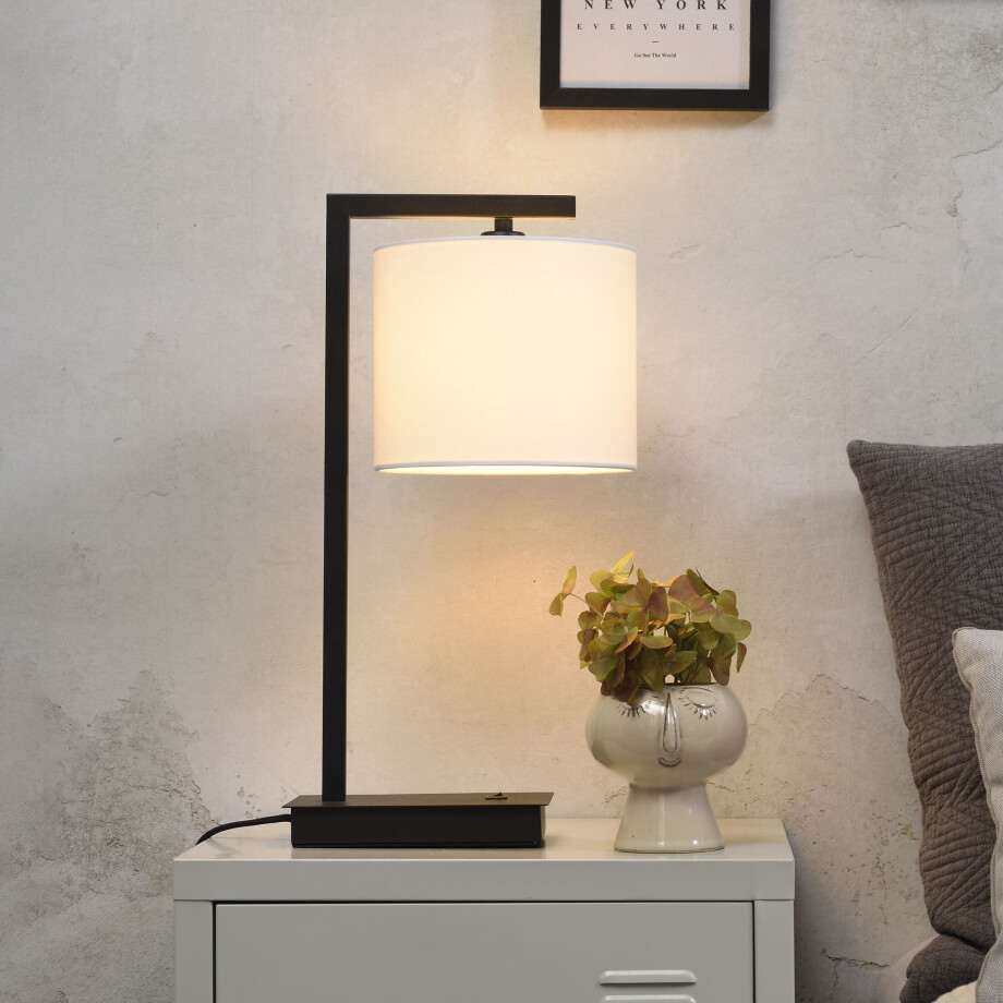 its about RoMi Tafellamp 'Boston' 44cm, kleur Wit afbeelding 1