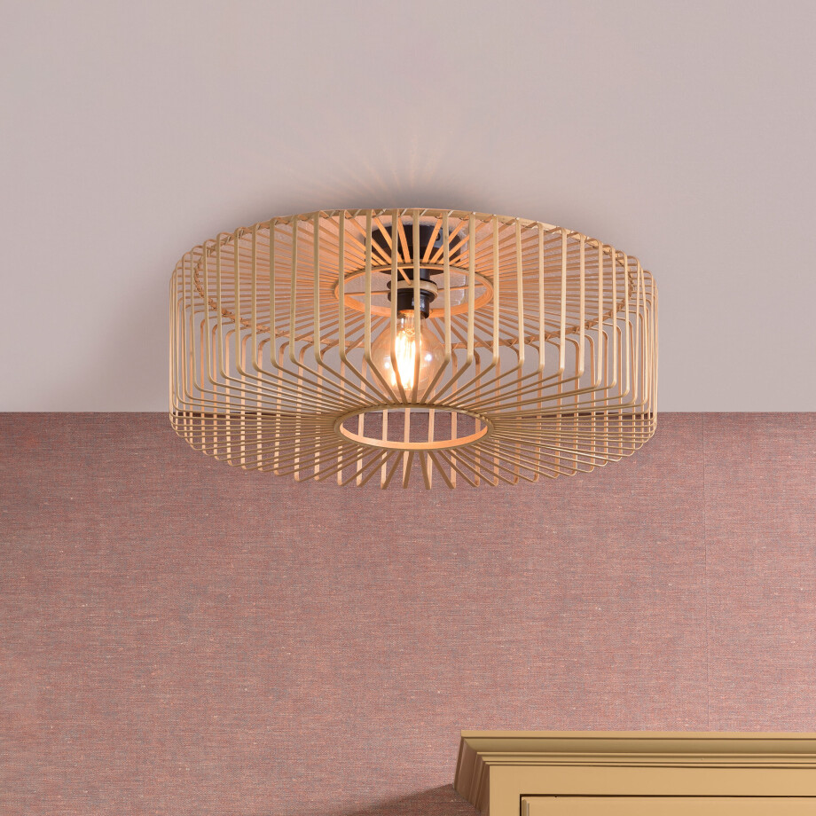GOOD&MOJO Plafondlamp 'Bromo' Large, Bamboe, kleur Naturel afbeelding 1