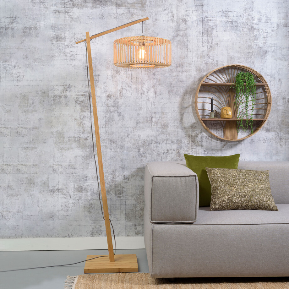 GOOD&MOJO Vloerlamp 'Bromo' Small, Bamboe, kleur Naturel afbeelding 1