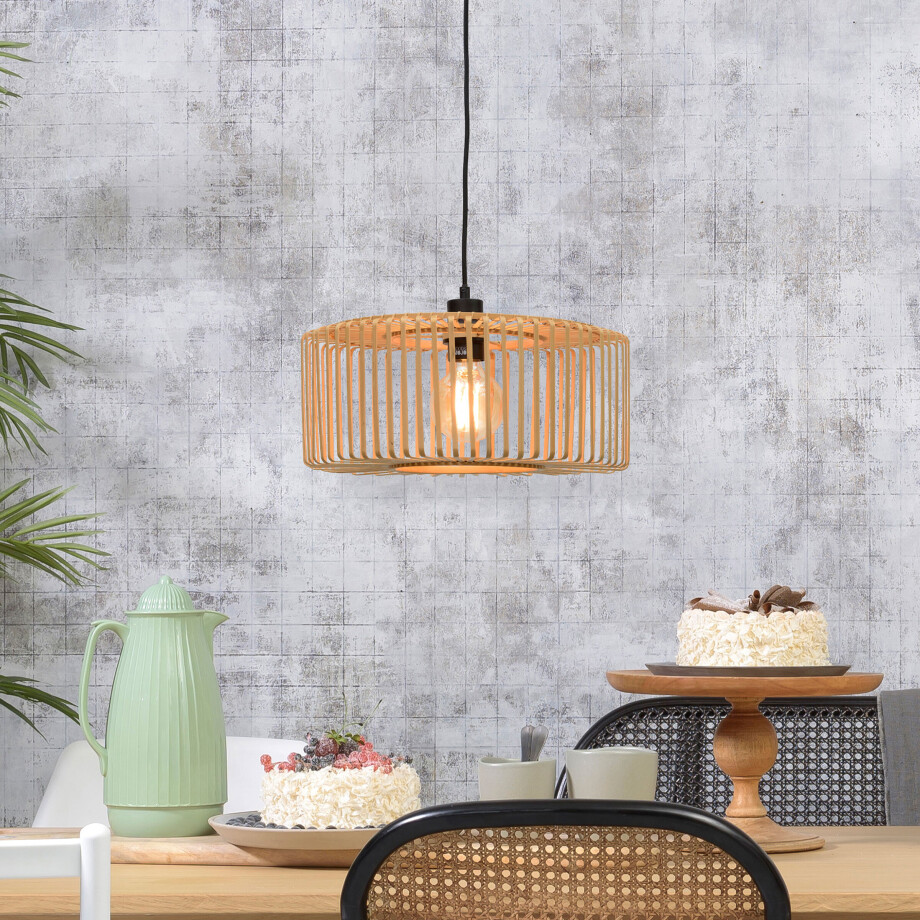 GOOD&MOJO Hanglamp 'Bromo' Small, Bamboe, kleur Naturel afbeelding 